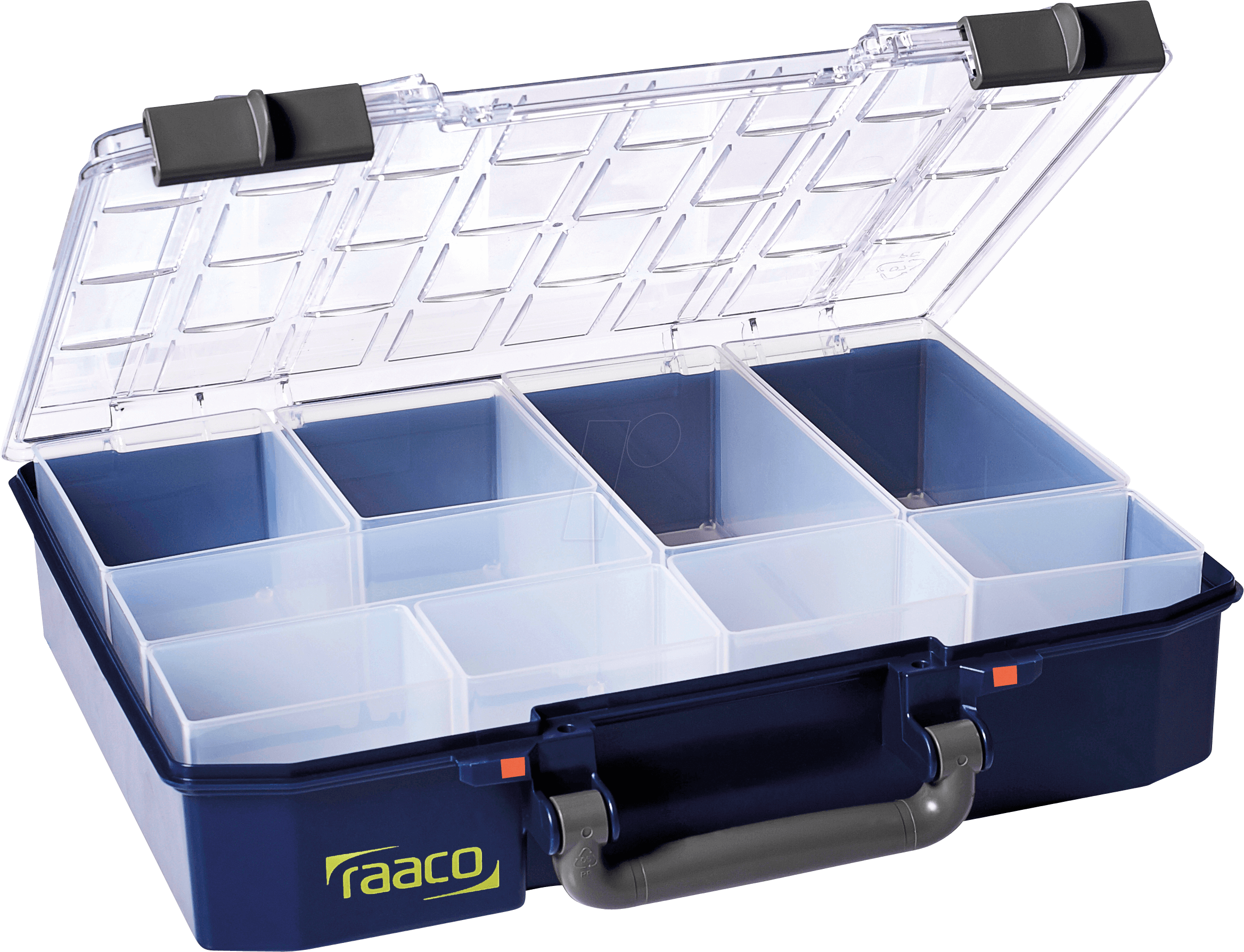 Compartment Box, Carrylite 80, 337 X 79 X 278 Mm, 9 - Raaco Carrylite 80 4x8-9 Assortment Case (2336x1788), Png Download