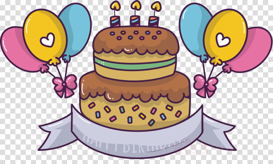 Cartoon Cake Png Clipart Cupcake Chocolate Cake - Cute Cartoon Birthday Cake (900x540), Png Download