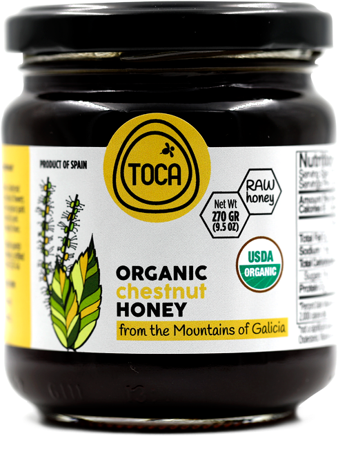 Organic Chestnut Honey - Toca Galician Chestnut Honey (270g) (700x700), Png Download