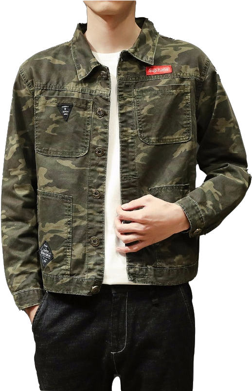 Haibao Brothers Denim Jacket Men's New Korean Slim - Jacket (800x800), Png Download