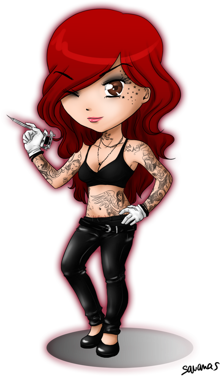 Kat Von D - Cartoon (900x1246), Png Download