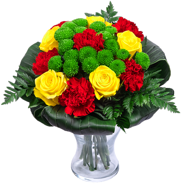 Carnations, Rose, Santini - Flower Bouquet (750x750), Png Download