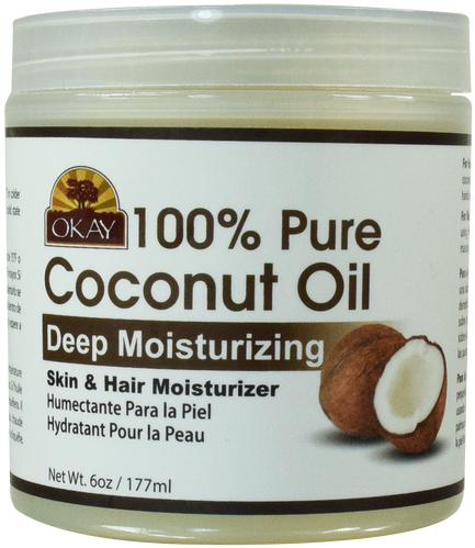 Okay 100% Moisturizing Coconut Oil, 6oz (515x600), Png Download