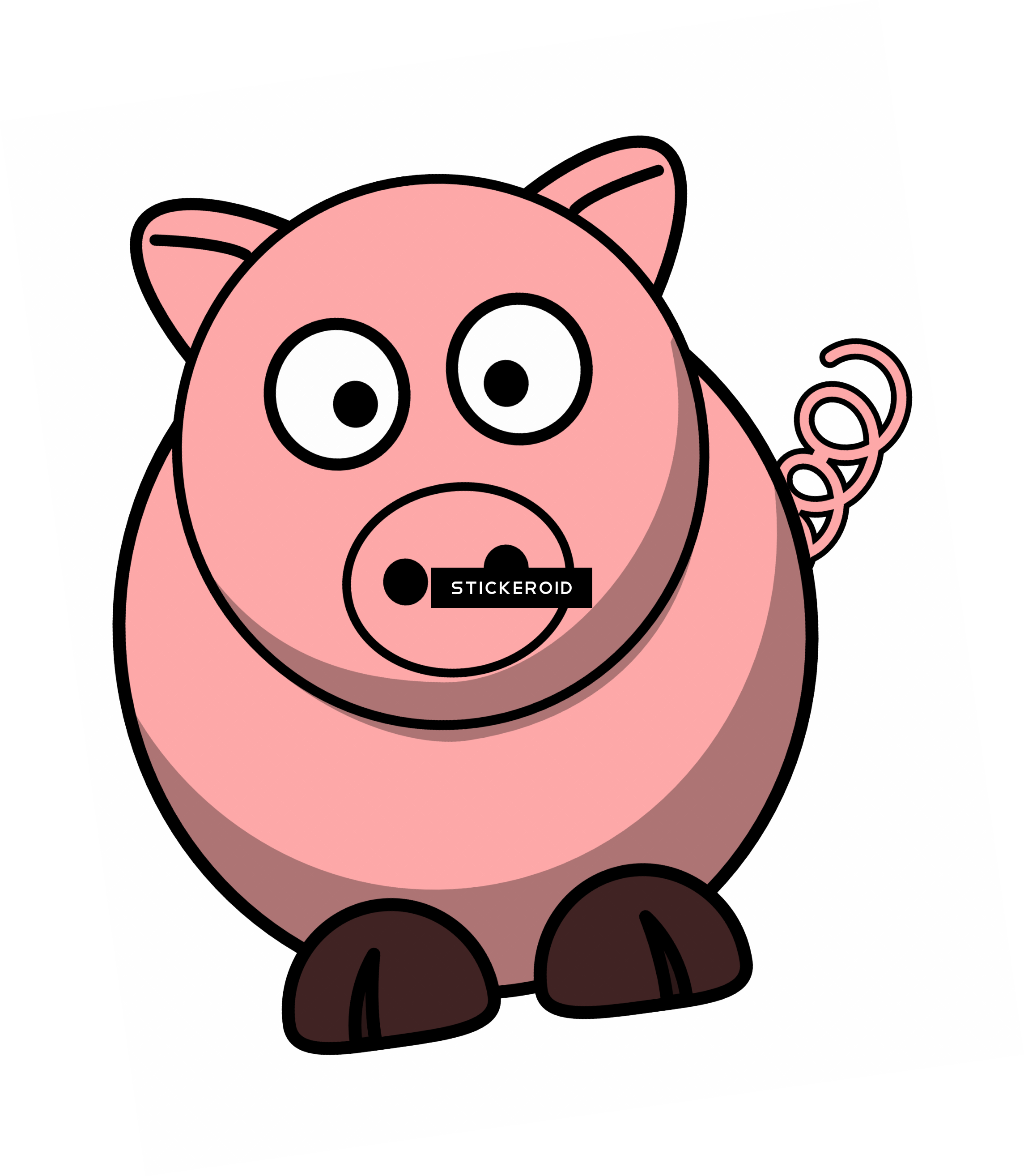 Pig - Cartoon Pig Throw Blanket (2289x2627), Png Download
