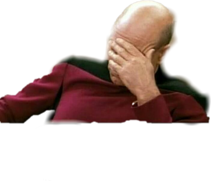 Star Trek - The Next Generation - Face Palm Refrigerator (702x609), Png Download
