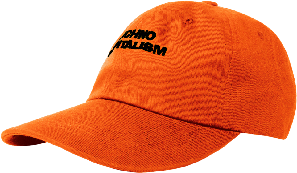 Dad Cap Orange Black Embroidered - Orange Cap Png (1500x1500), Png Download