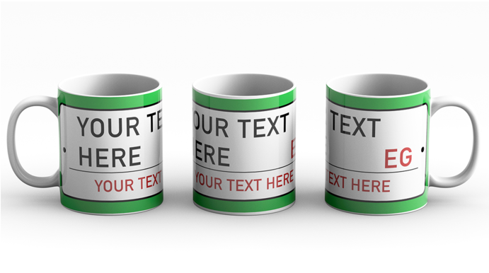 London Street Sign Green Mug - Coffee Cup (690x690), Png Download