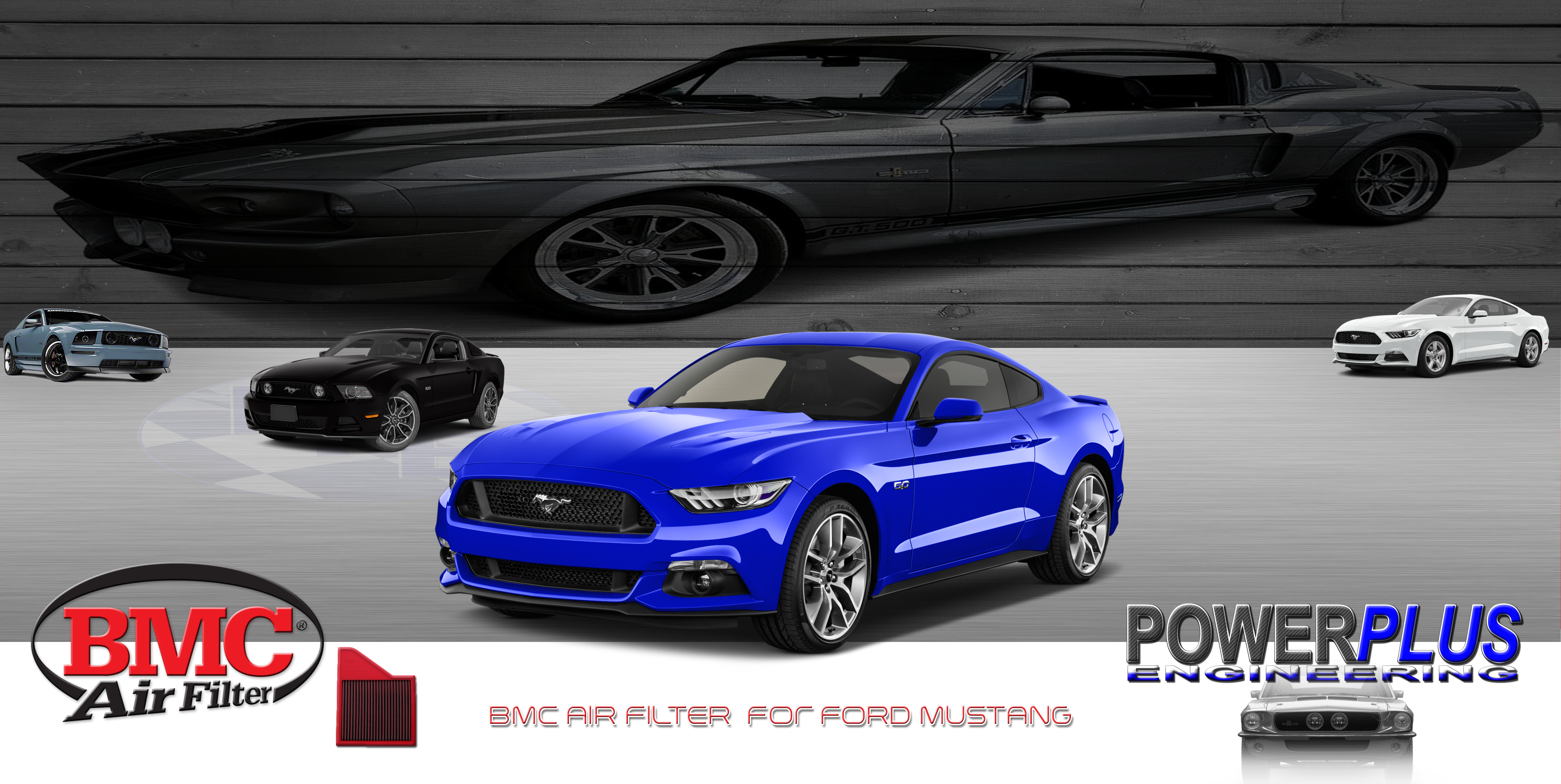 Bmc Air Filters For Ford Mustang - Bmc Air Filter (3471x1744), Png Download