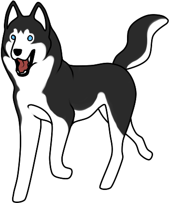 Siberian Husky - Siberian Husky Clipart (357x429), Png Download