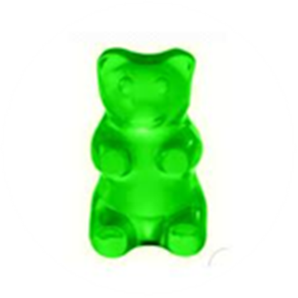 Green Clipart Gummy Bear - Gummy Bear White Background (420x420), Png Download