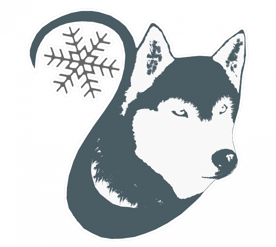 Le Husky Des Neiges Logo - Miniature Siberian Husky (954x853), Png Download