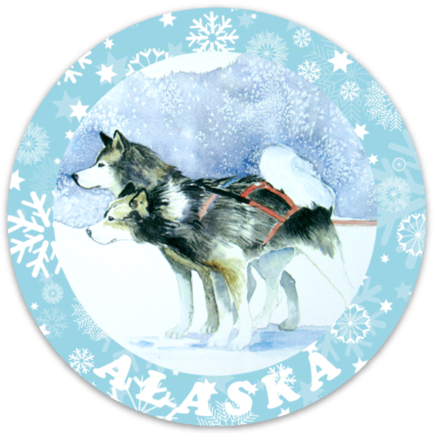 New Alaska Sticker Sets - Greenland Dog (480x480), Png Download