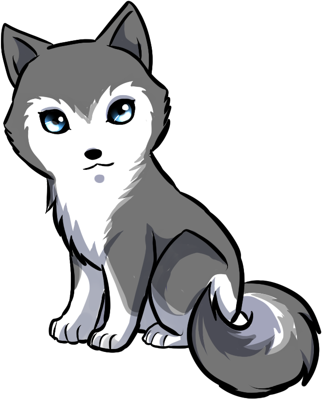 Picture Black And White Stock Cristal Gif Animals Pinterest - Chibi Husky (800x850), Png Download