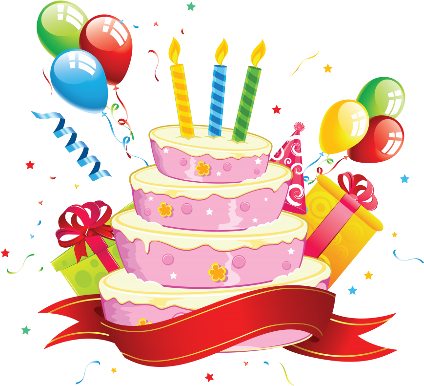 Png Free Cake Transparent Hb U Pinterest - Gift Happy Birthday Png (600x557), Png Download