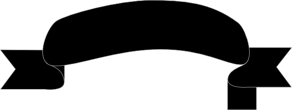 Banner Png Black - Black Ribbon Banner Png (600x226), Png Download