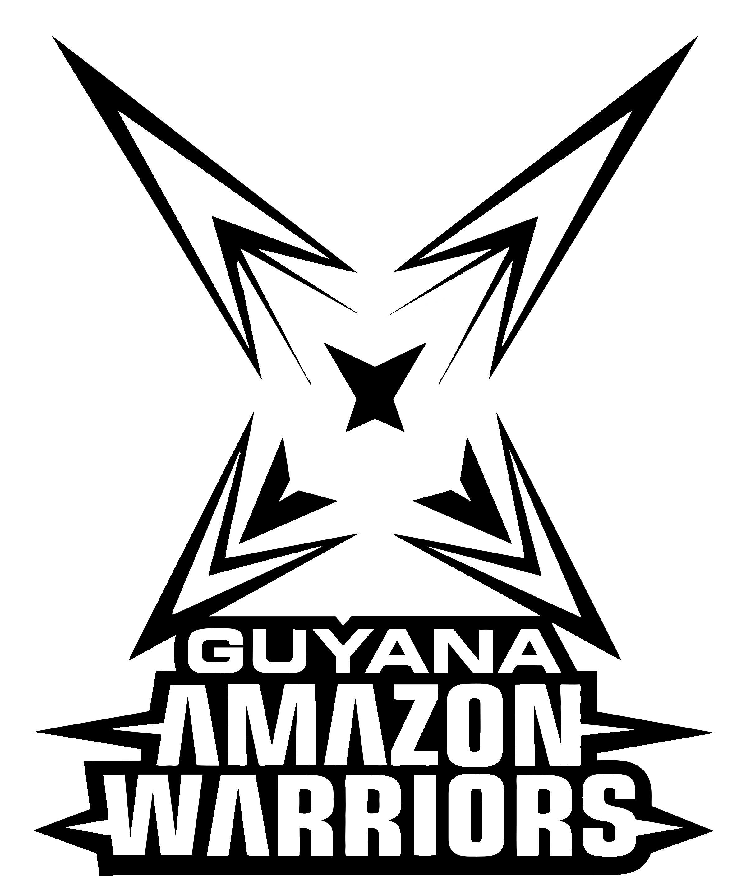 Guyama Amazon Warriors Logo Black And White - Guyana Amazon Warriors (2400x2856), Png Download