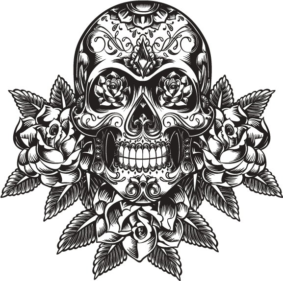 Download Tribal Skull Free Banner Transparent Stock - Tattoos Png (400x400), Png Download