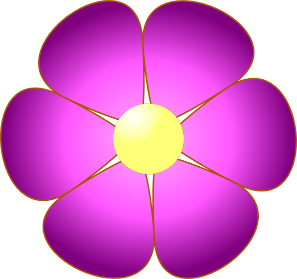Flowers Clip Art Violet (600x564), Png Download