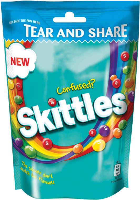 Skittles Confused 174g - Skittles Chewy Candies 174g Pouch – Confused – Case (800x800), Png Download