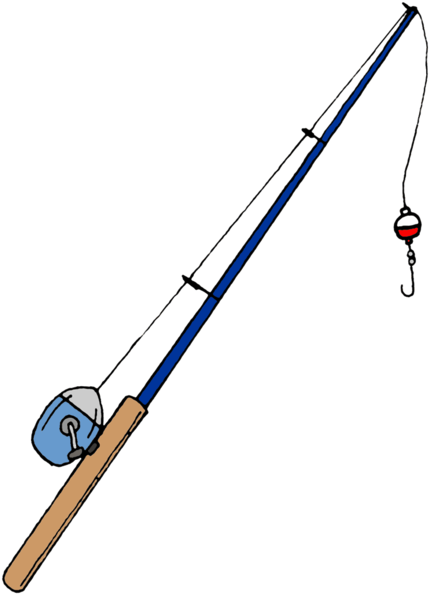 Fishing Pole Png Transparent Free Images - Fishing Pole Cartoon (434x600), Png Download