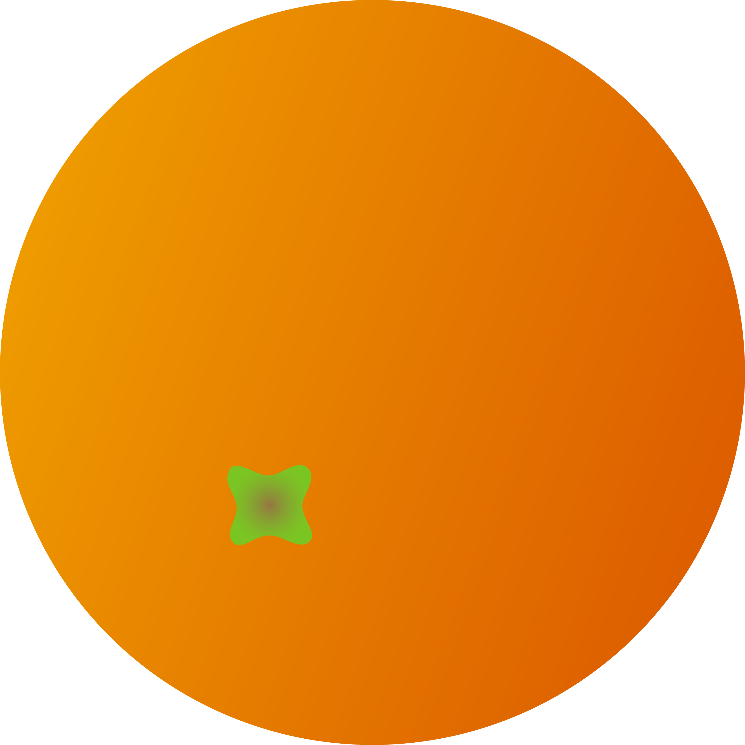 Circle Clipart Fruit - Cartoon Orange No Background (3157x3157), Png Download