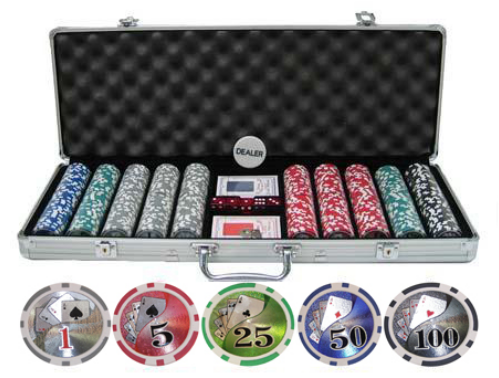 500 Piece Poker Chip Set - Jp Commerce 500 Piece Yin Yang Clay Poker Chip Set (500x595), Png Download