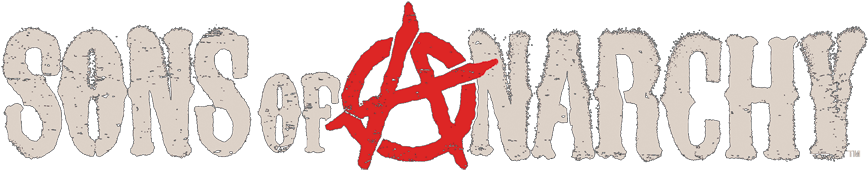 Sons Of Anarchy Beat Up Logo Women's T-shirt - Anarchy Symbol (890x388), Png Download