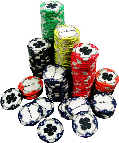 Black Clover Poker Chips - Gambling (600x600), Png Download