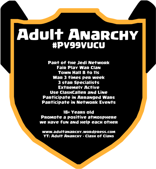 Adult Anarchy Family Of Clans Official Recruiting Thread - Anarchy (576x640), Png Download