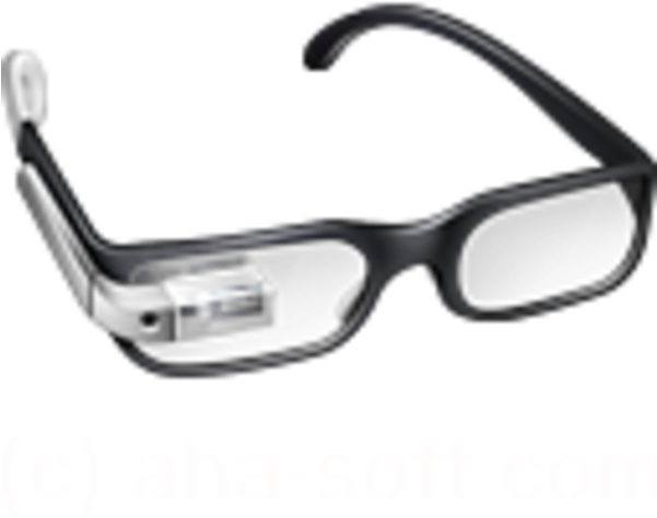 Glasses Clipart Cool Glass - Google Glass Pequeno Png (600x600), Png Download