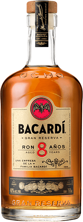 Bacardi Ocho - Bacardi 8 Rum 1 Litre (268x713), Png Download