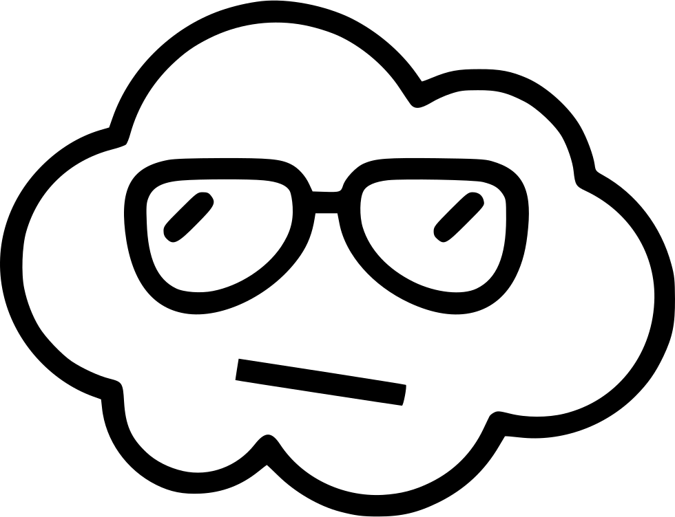 Picture Library Library Cloud Guy Face Sunglasses Png - Kleurplaat Emoji (980x752), Png Download