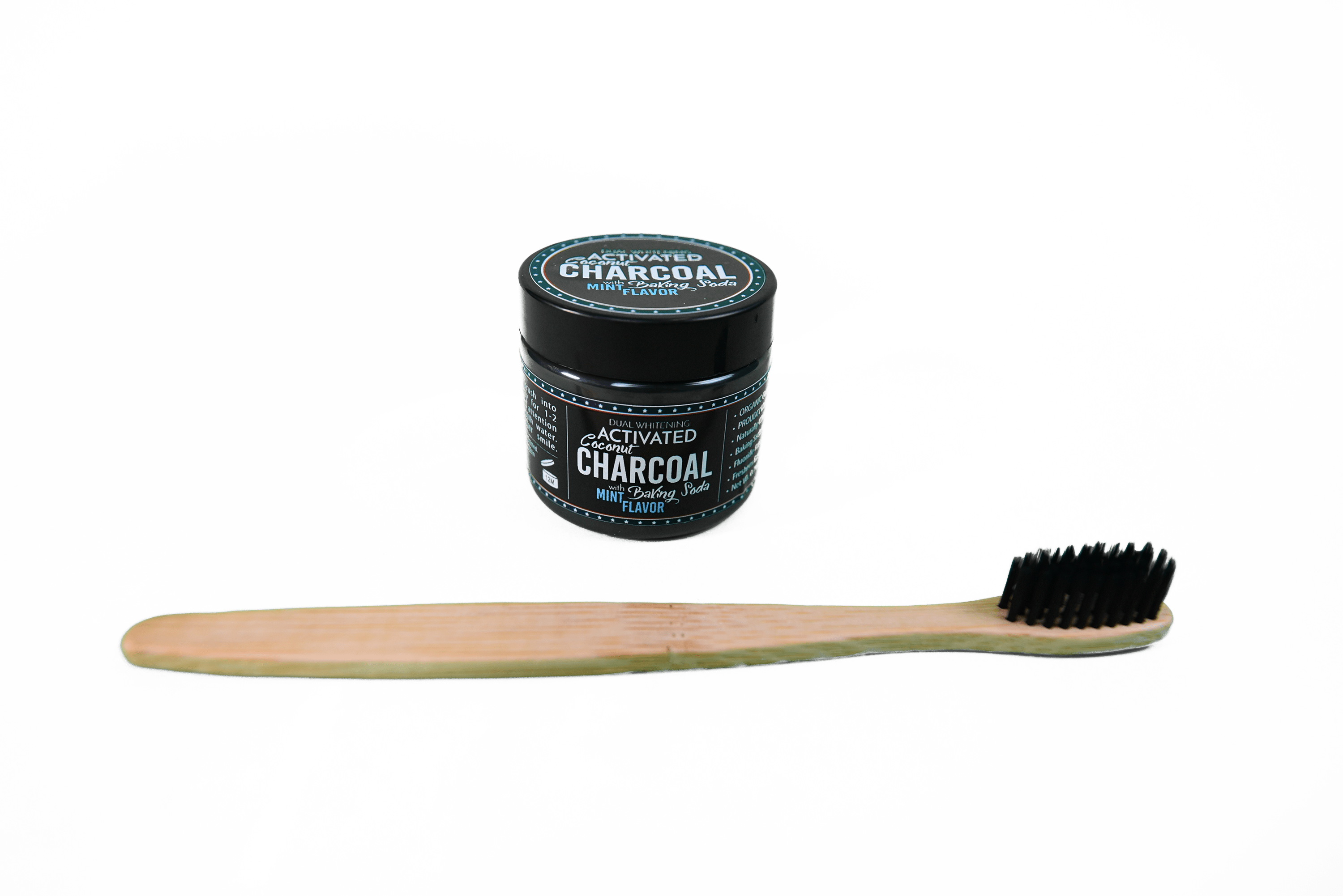 Activated Charcoal Teeth Whitening Powder With Baking (3000x2003), Png Download