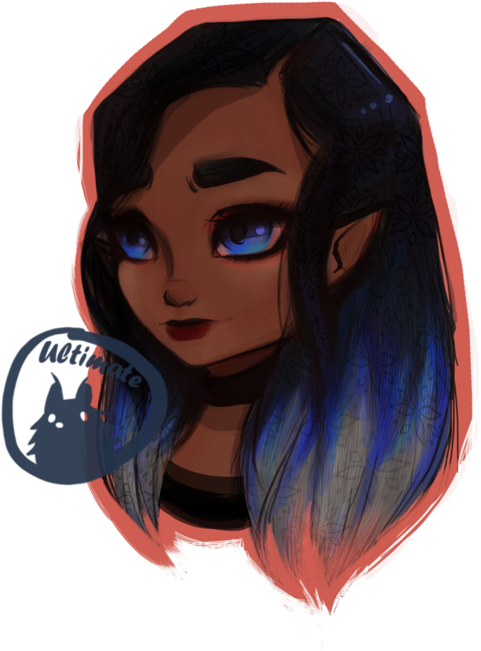 Clipart Library Download Girl Blue W Speed Paint Video - Painting (786x1017), Png Download