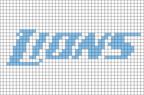 Detroit Lions Logo Pixel Art (480x317), Png Download