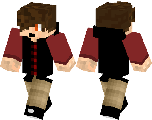 Adzerbeb Cool Emo Hair Boy - Minecraft (528x418), Png Download