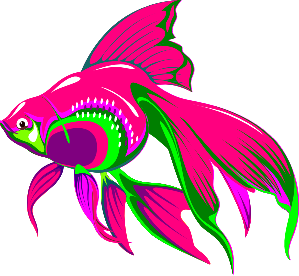 Gold Fish Clipart Many Fish - Fish Vector Clip Art (600x554), Png Download