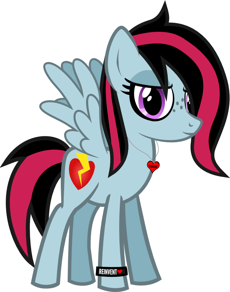 Lightningbolt, Cutie Mark, Derpibooru Exclusive, Dyed - Mlp Mane Oc Emo (803x1020), Png Download