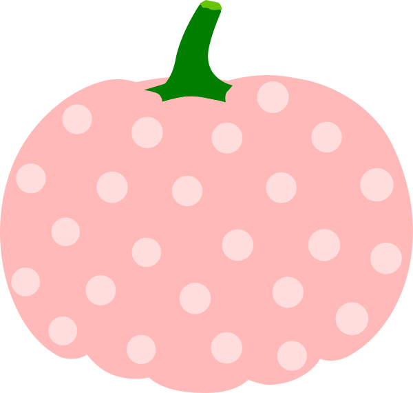 Clipart Pumpkin Polka Dot - Polka Dot Pumpkin Clipart (600x570), Png Download