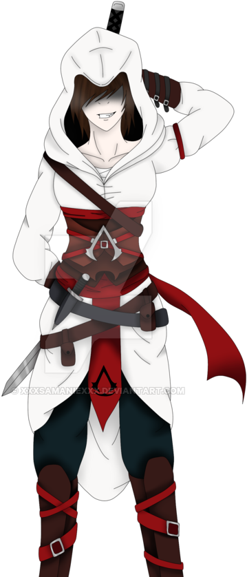 By The Creed - Assassin's Creed Female Oc (600x841), Png Download