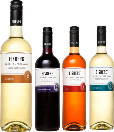 Non Alcoholic Wine - Eisberg Alcohol Free Rose Wine (400x461), Png Download