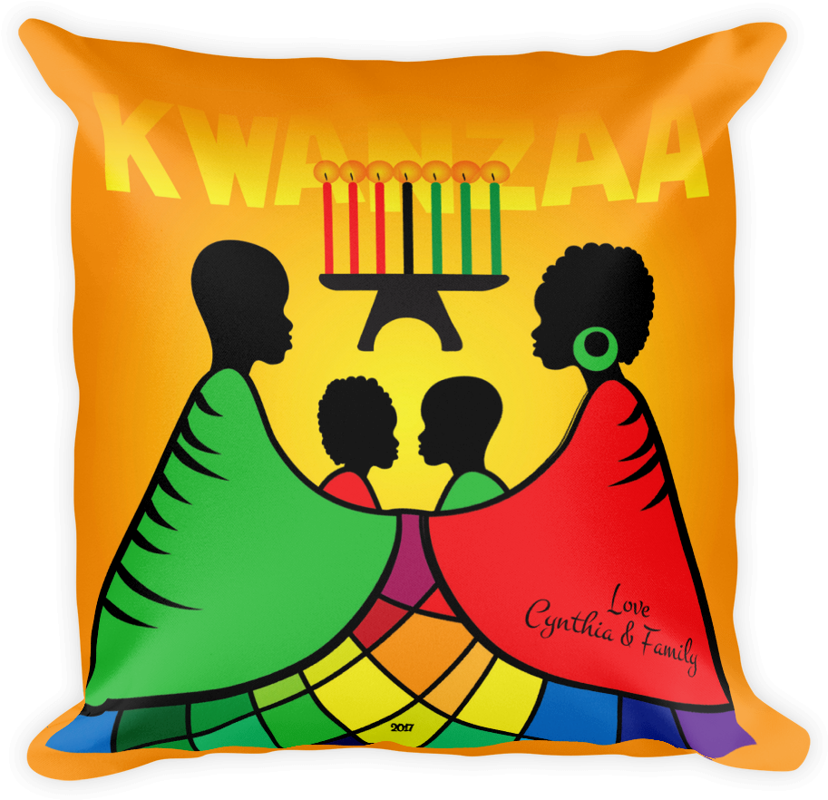 Happy Kwanzaa Kwanzaa Pillow - Kwanzaa (1000x1000), Png Download