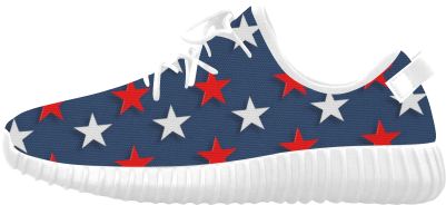 Navy Red White Stars Grus Women's Breathable Woven - Basketball Shoe (500x500), Png Download