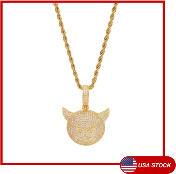 Demon Emoji Chain - Necklace (690x690), Png Download