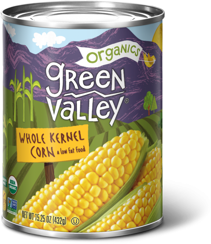 Our Whole Kernel Corn - Green Valley Organics Corn, Whole Kernel - 15 Oz (880x1100), Png Download