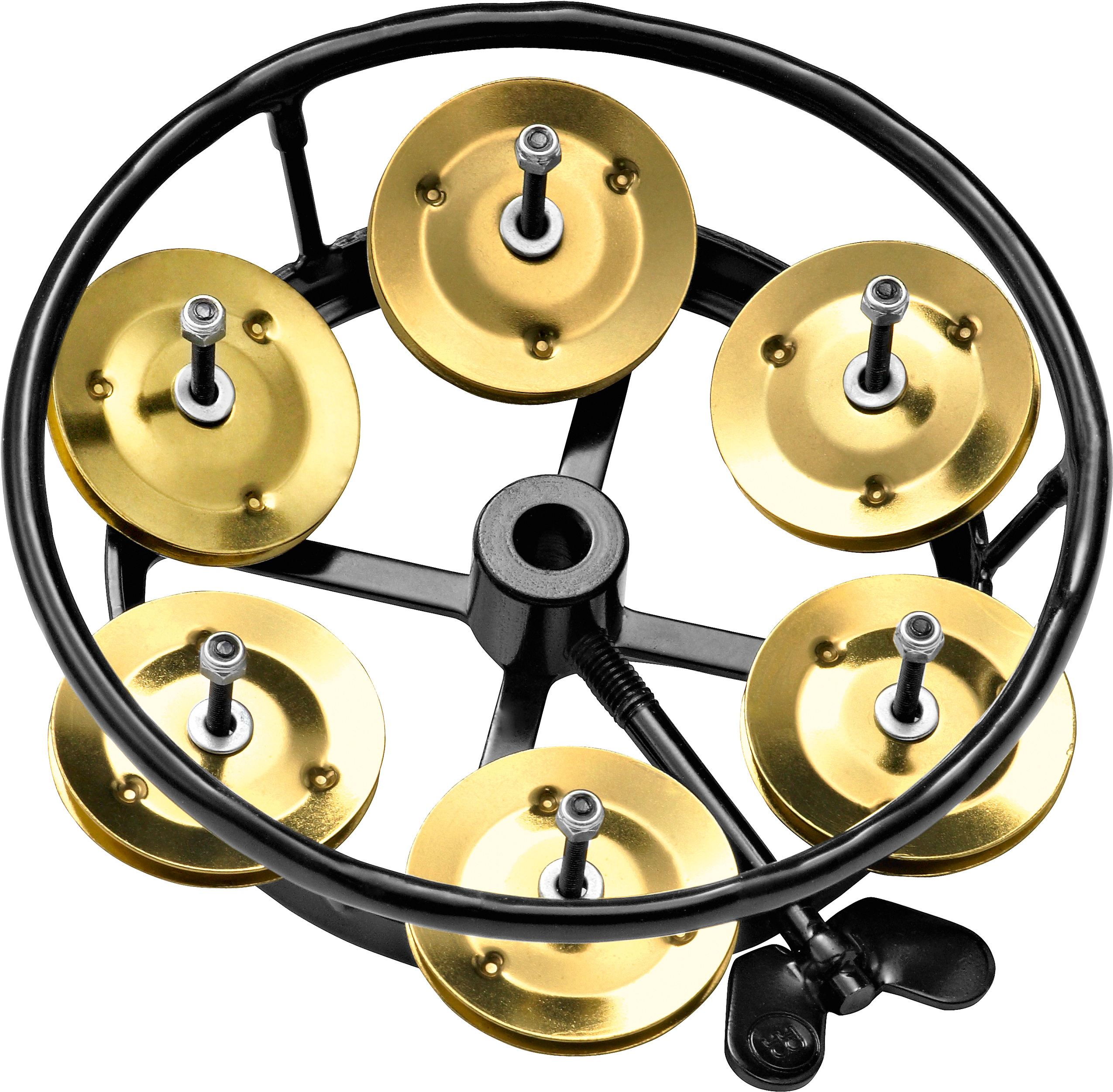 Meinl Thh1b Bk Professional Series Hi Hat Tambourine - Meinl Hi-hat Tambourine Black (3600x2700), Png Download