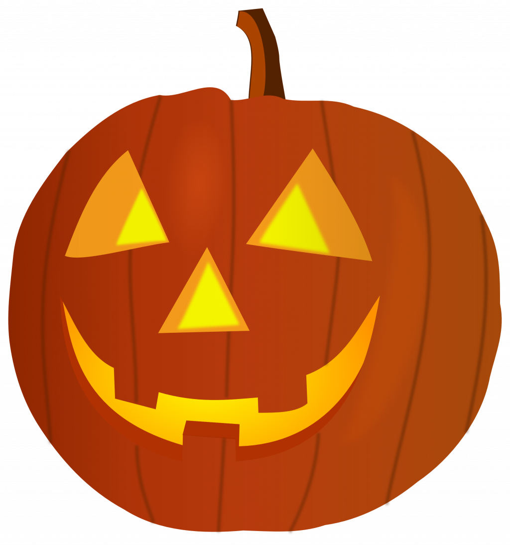 Happy Halloween Clipart Black And White - Carved Pumpkin Clip Art (1024x1094), Png Download