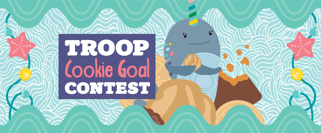 Troop Cookie Goal Photo Contest - Illustration (1104x458), Png Download