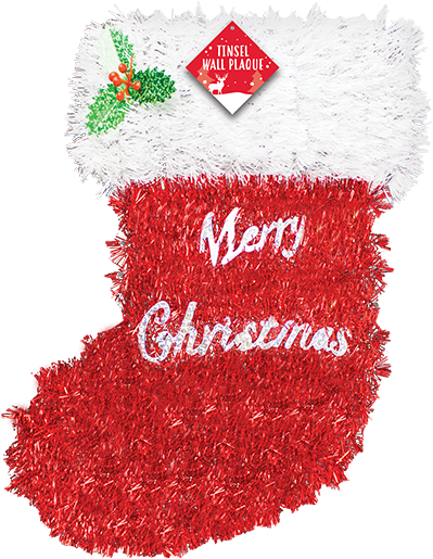 Christmas Tinsel Wall Plaque - Christmas Day (800x620), Png Download