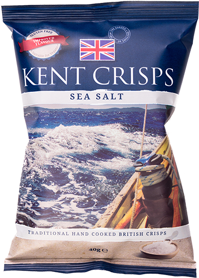Kent Crisps Sea Salt 40g (560x600), Png Download